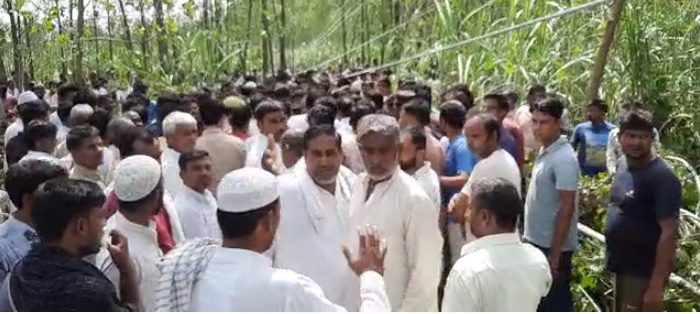 सहारनपुर में पेड़ काटने गए तीन मजदूरों की करंट लगने से मौत, ग्रामीणों ने किया हंगामा