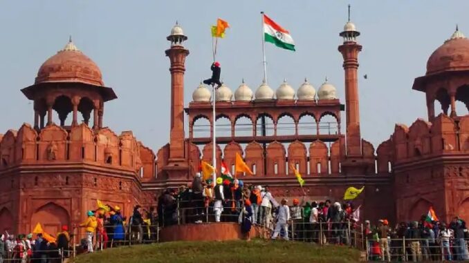 farmers protest in red fort