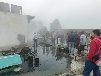 Fierce fire broke out in a three storey